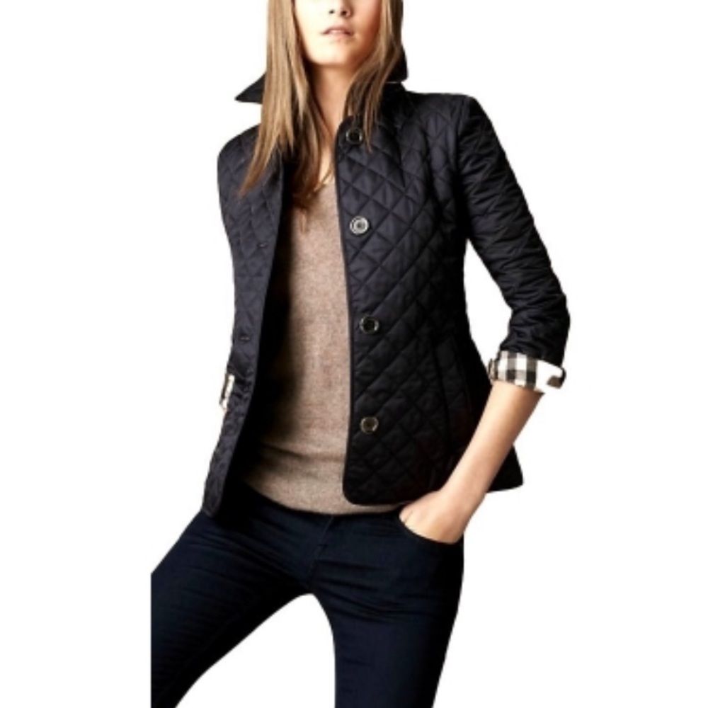 Burberry black quilted jacket